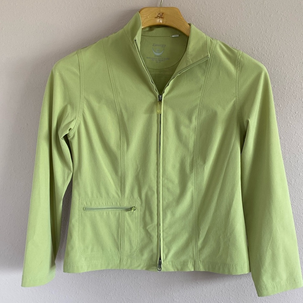 Chico's Zenergy zip up jacket Green Size 0(small)